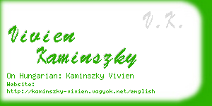 vivien kaminszky business card